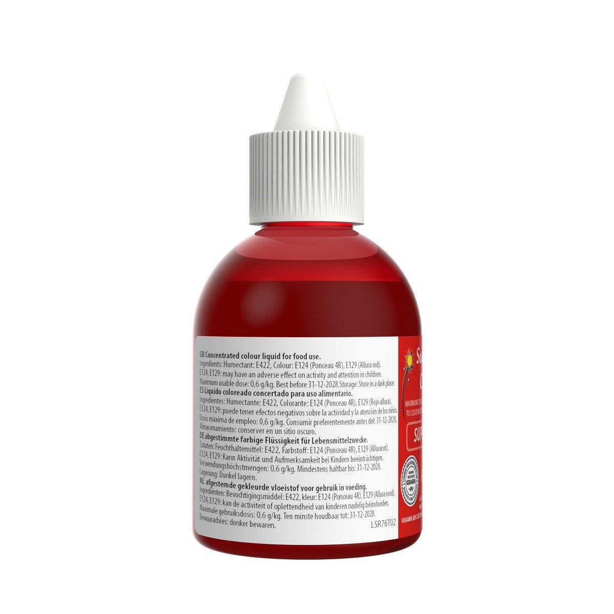 Sugarflair Colorant Liquide Rouge Intense - 60 mL
