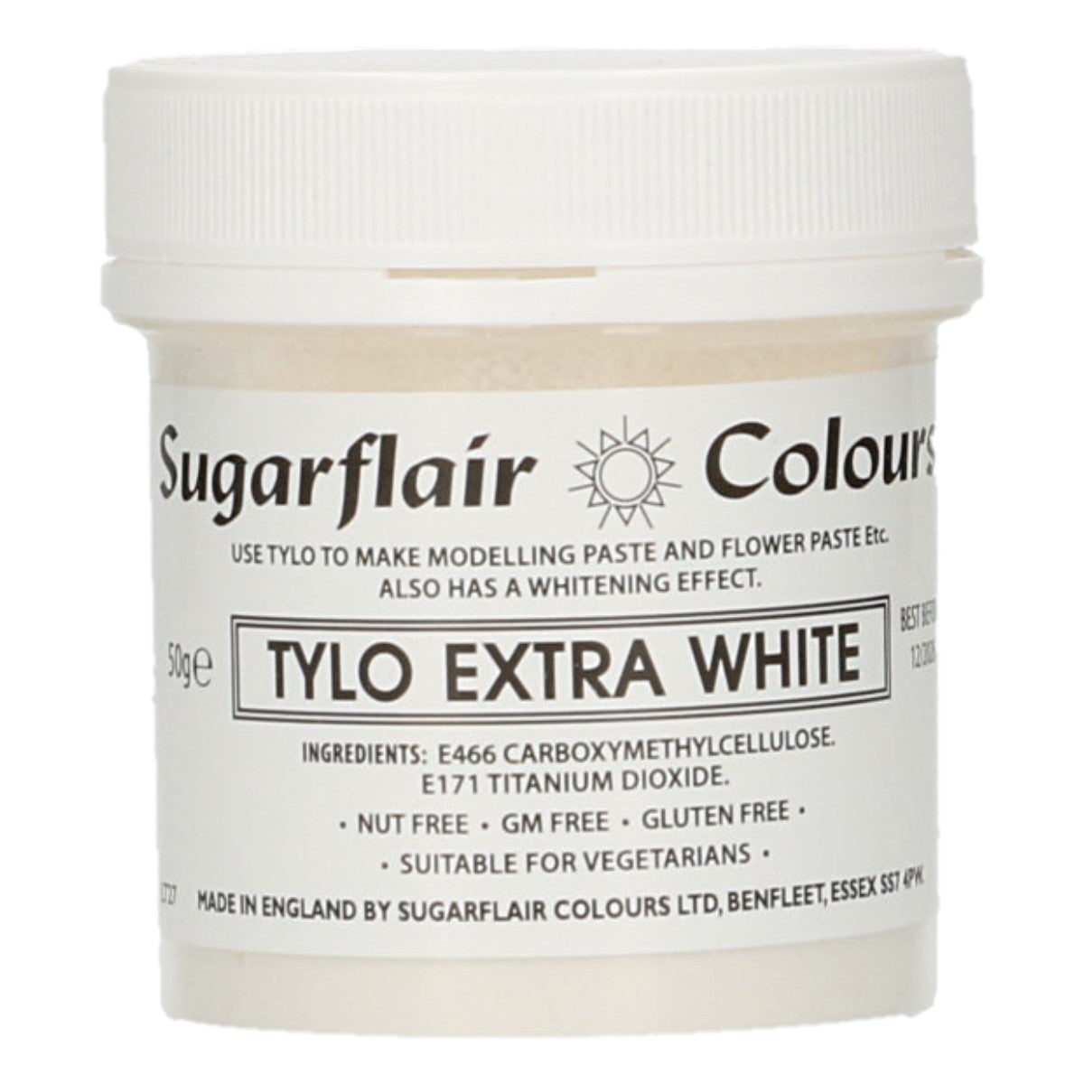Sugarflair Tylo Powdre Extra White 50g