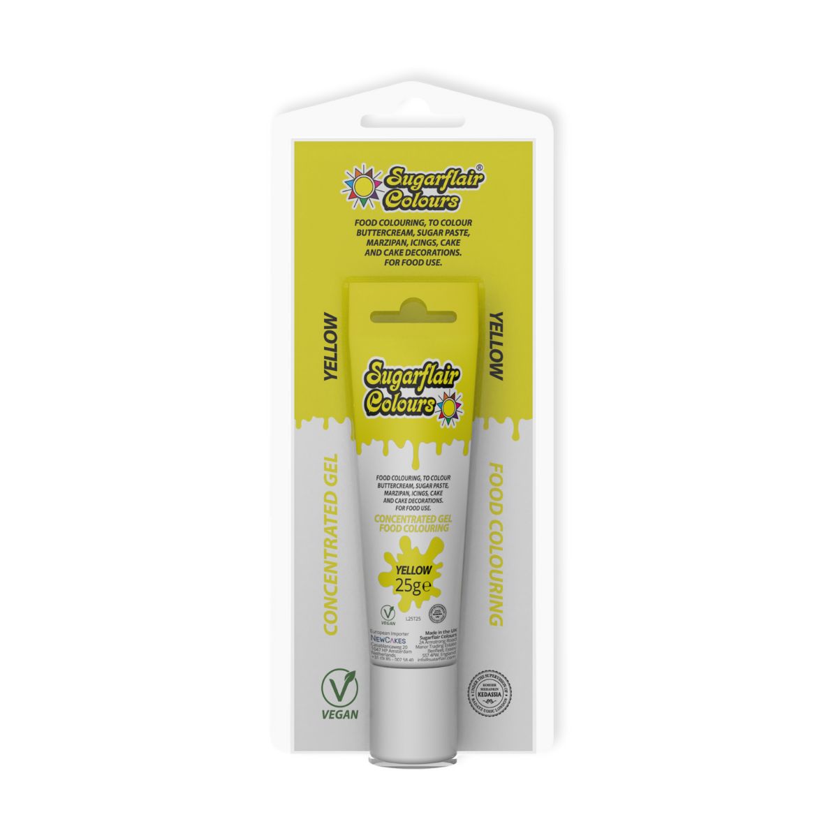 Sugarflair Gel Colour Tube Jaune 25 g