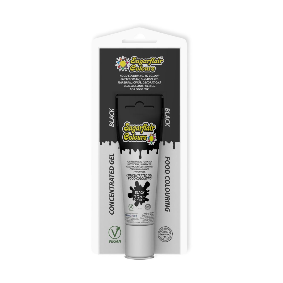 Sugarflair Gel Colour Tube Noir 25 g