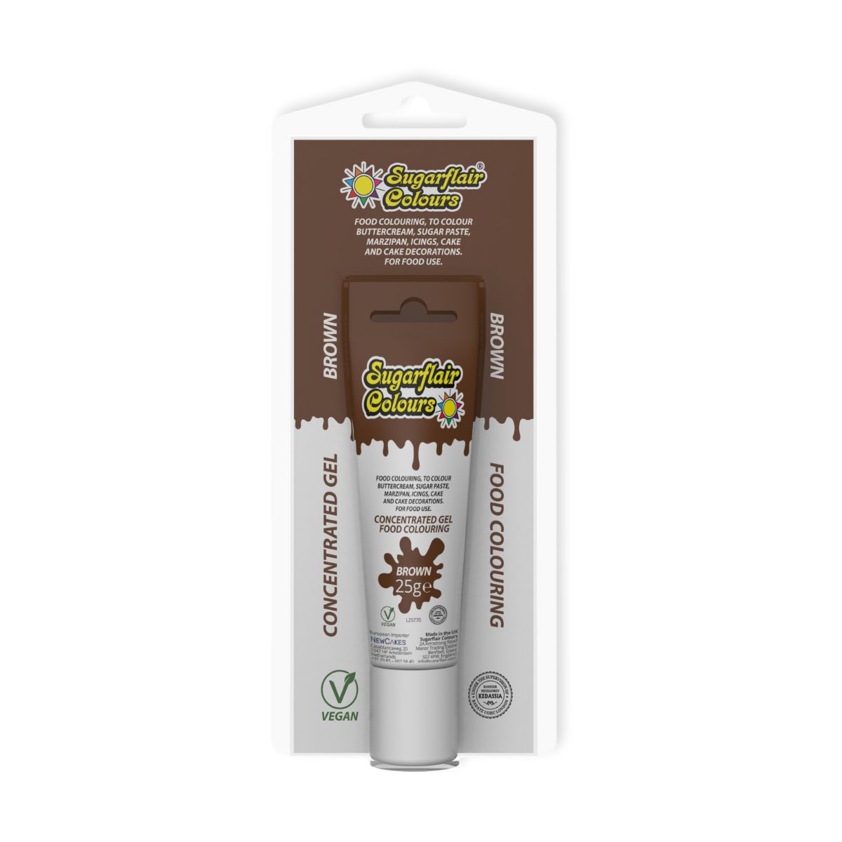 Sugarflair Gel Colour Tube Brun 25 g
