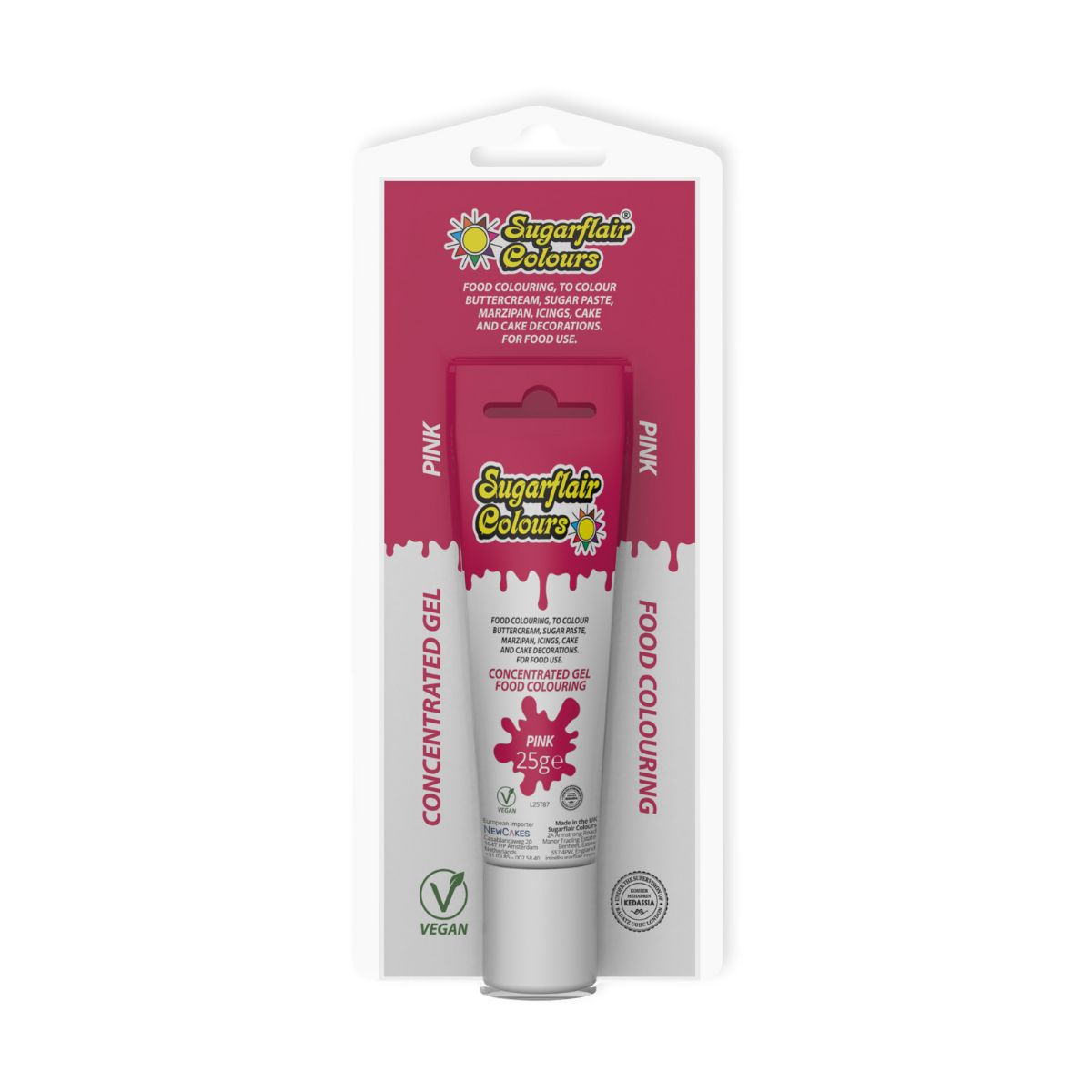 Sugarflair Gel Colour Tube Rose 25 g