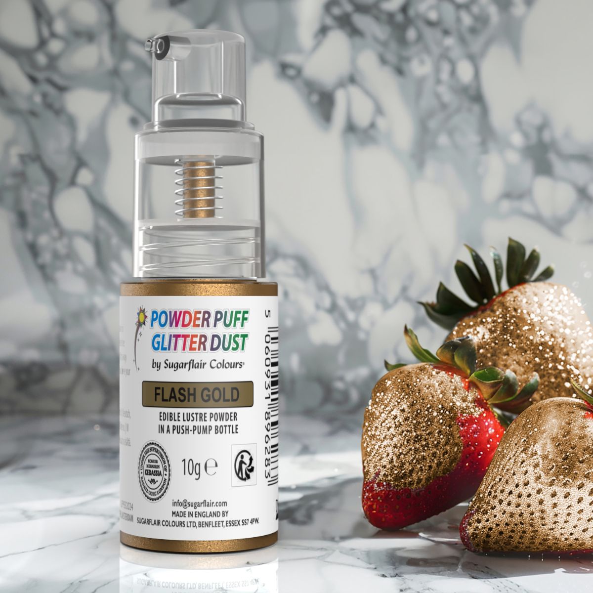 Sugarflair Powder Pump - Flash Gold - 10g