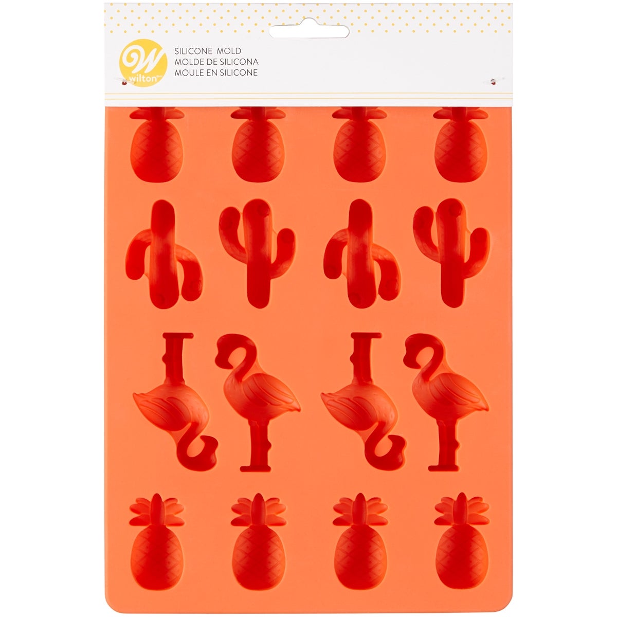 Wilton Moule à Bonbons en Silicone - AnanasCactusFlamantRose