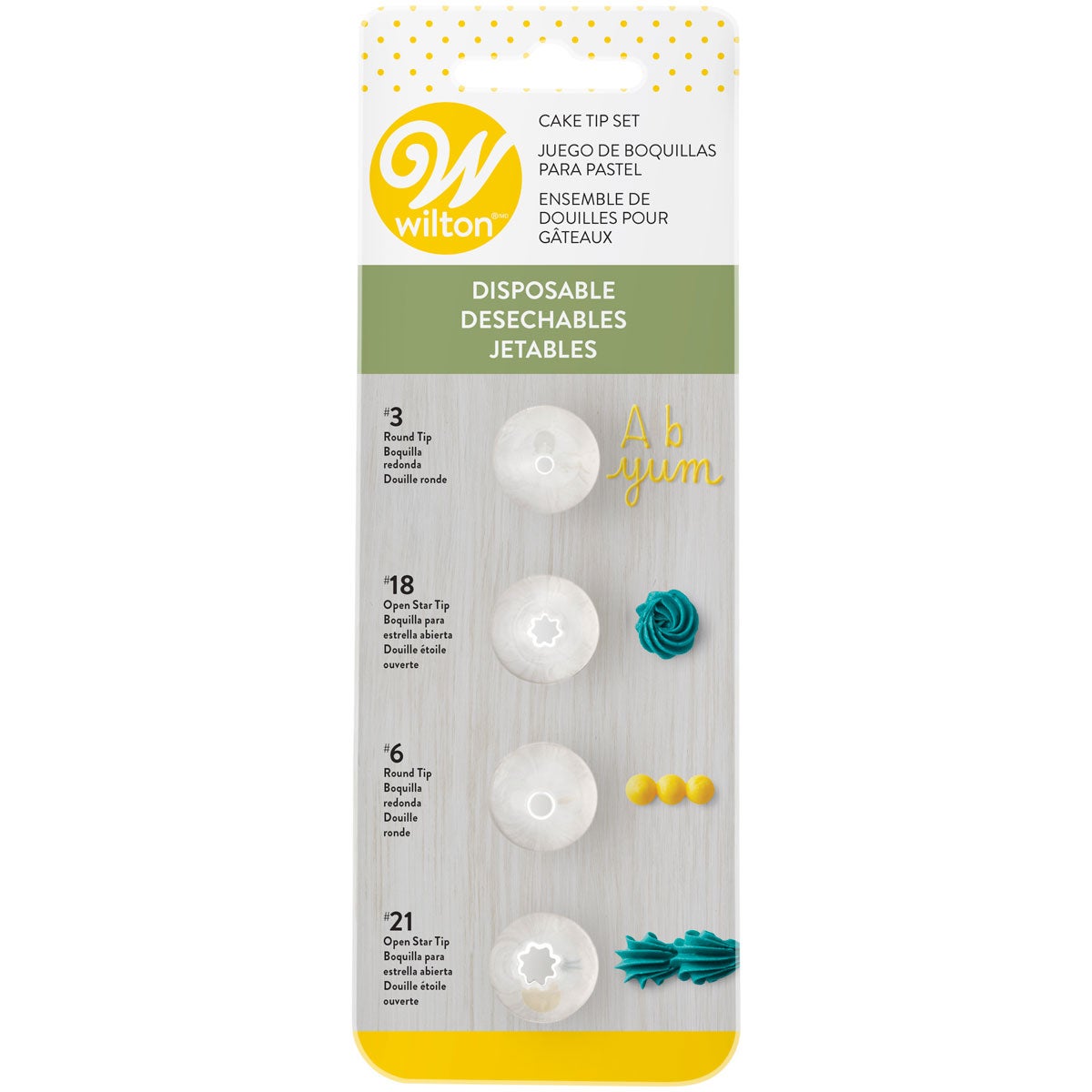 Wilton Douilles Jetables Set/4 (#3, #18, #6, #21)