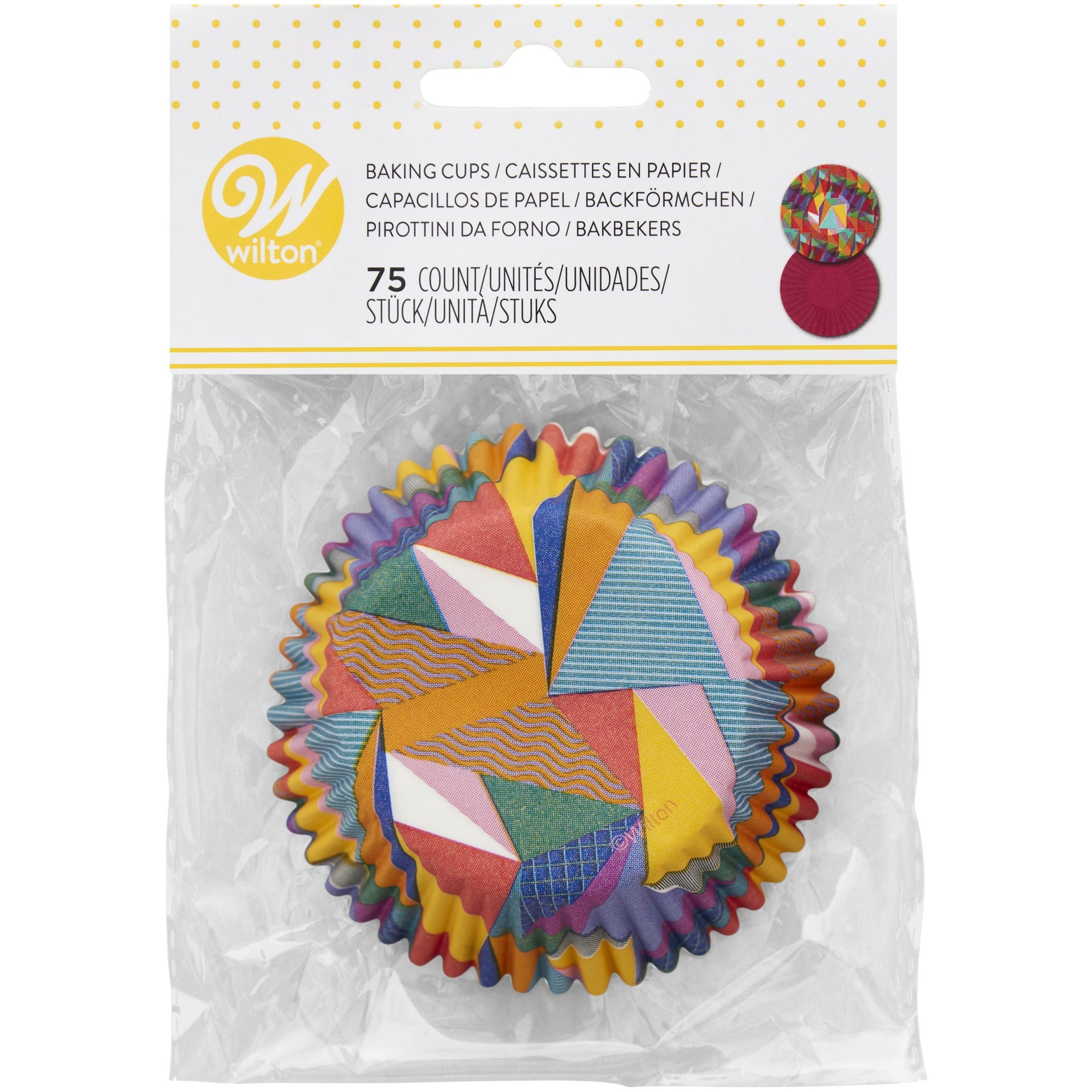 Wilton Caissettes à Cupcakes Max Triangle All Over pcs/75