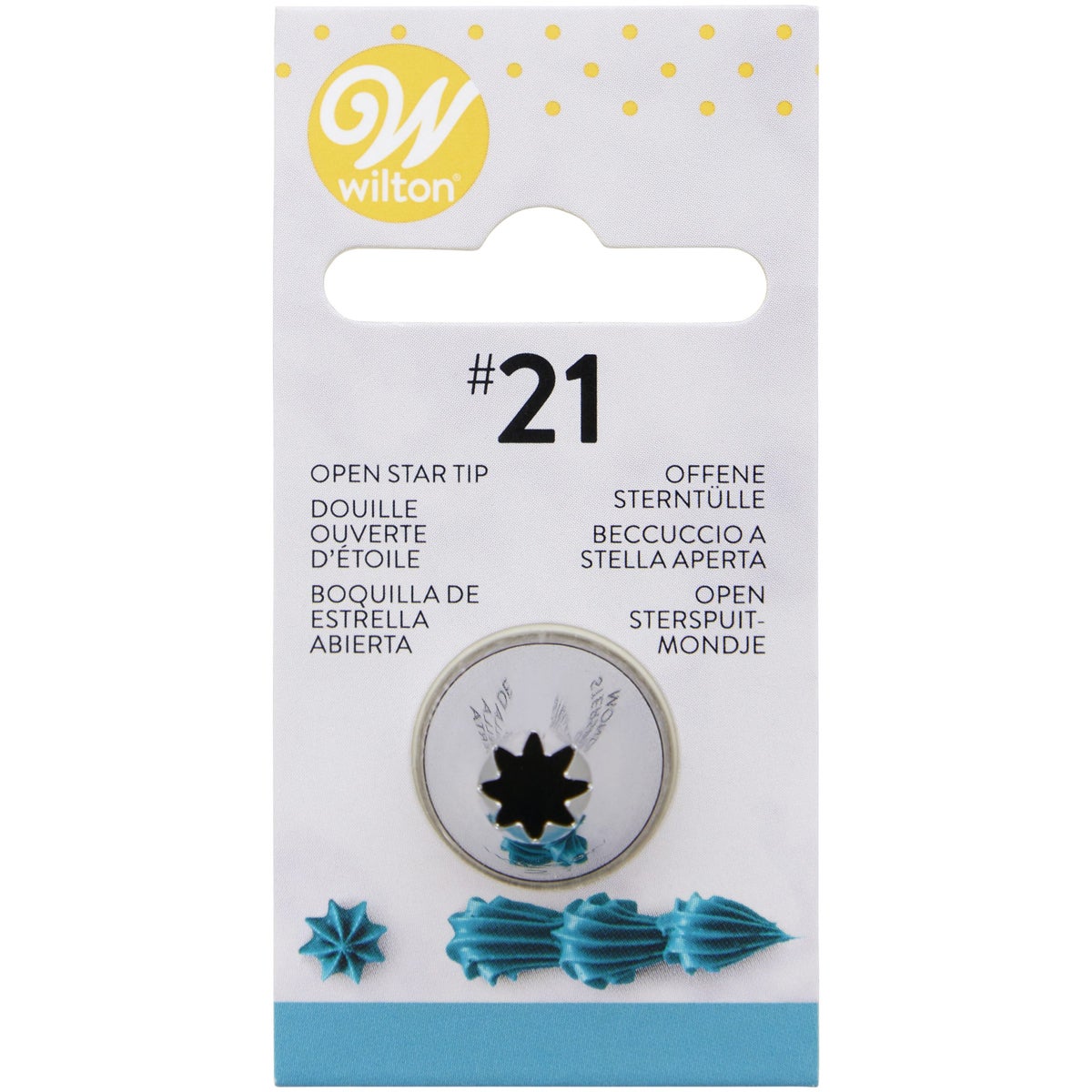Wilton Douille #021 Open Star Carded