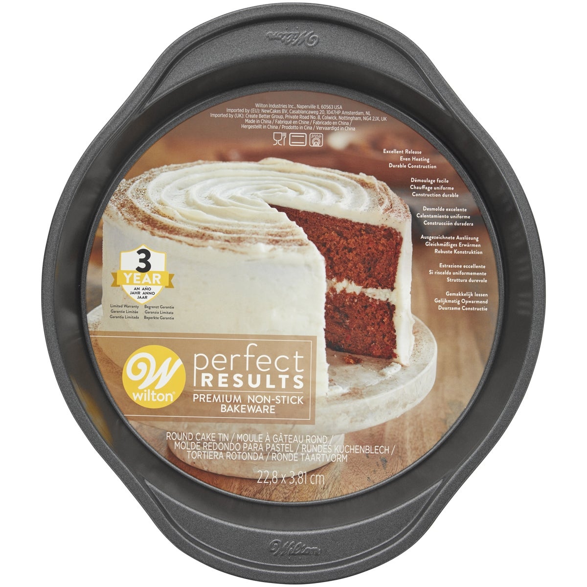 Wilton Perfect Results Round Non-Stick Cake Pan 22,8x3,8cm