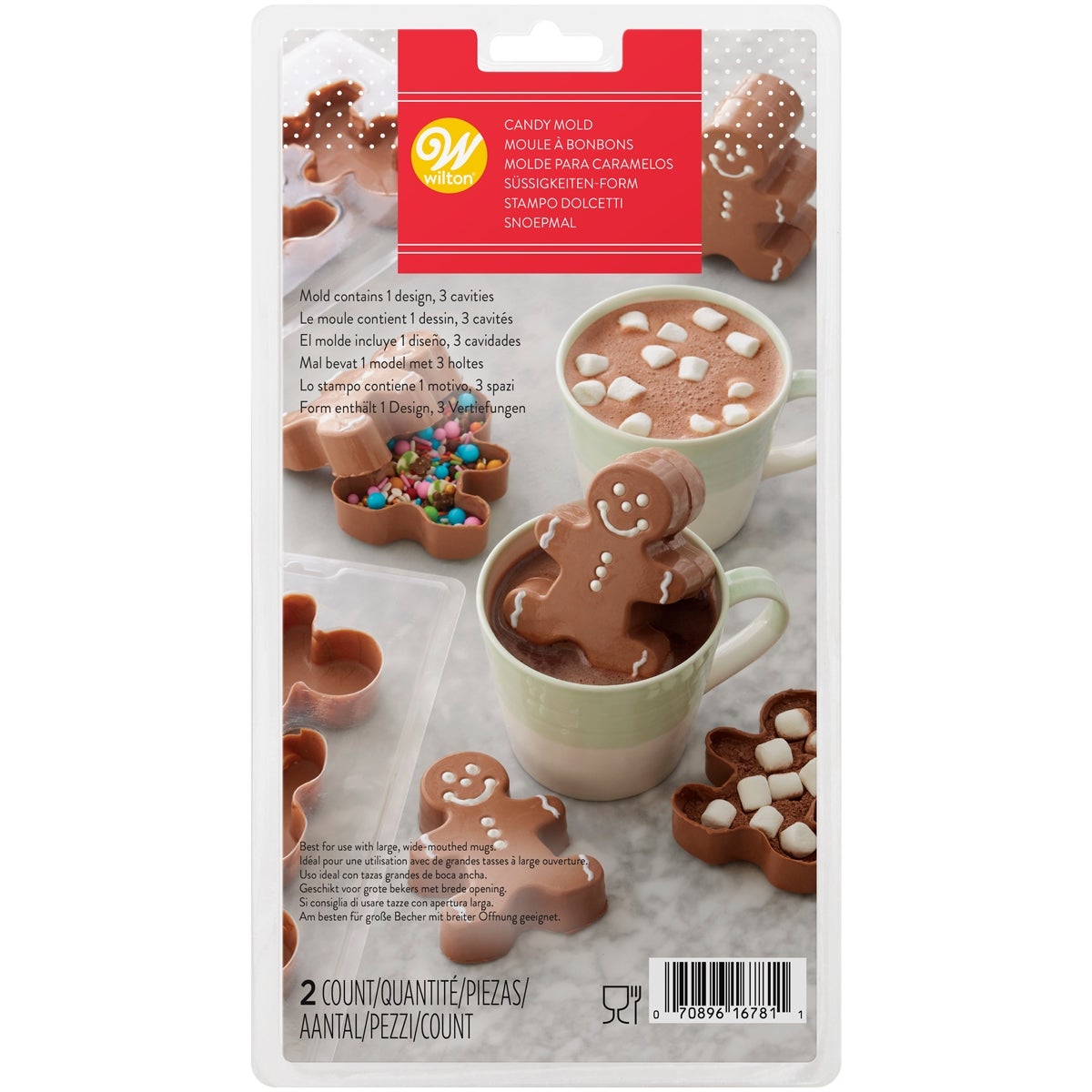 Wilton Moule à Bonbons 3D Chocolat Chaud Pain d'épices