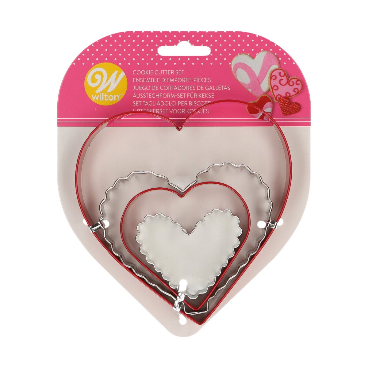 Wilton Découpeur de Biscuits en Métal Coeur Nesting Set/4