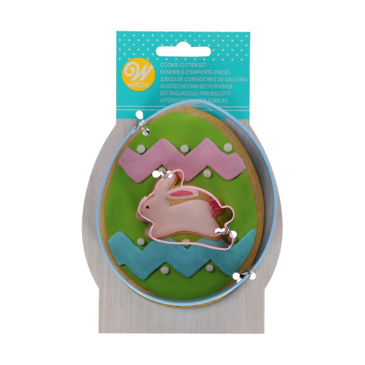 Wilton Découpeur de biscuits Œuf avec lapin, lot de 2
