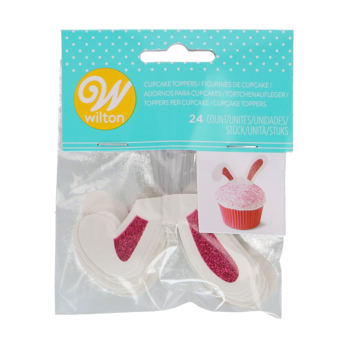 Wilton Pics à Oreilles Glitter Bunny pk/24