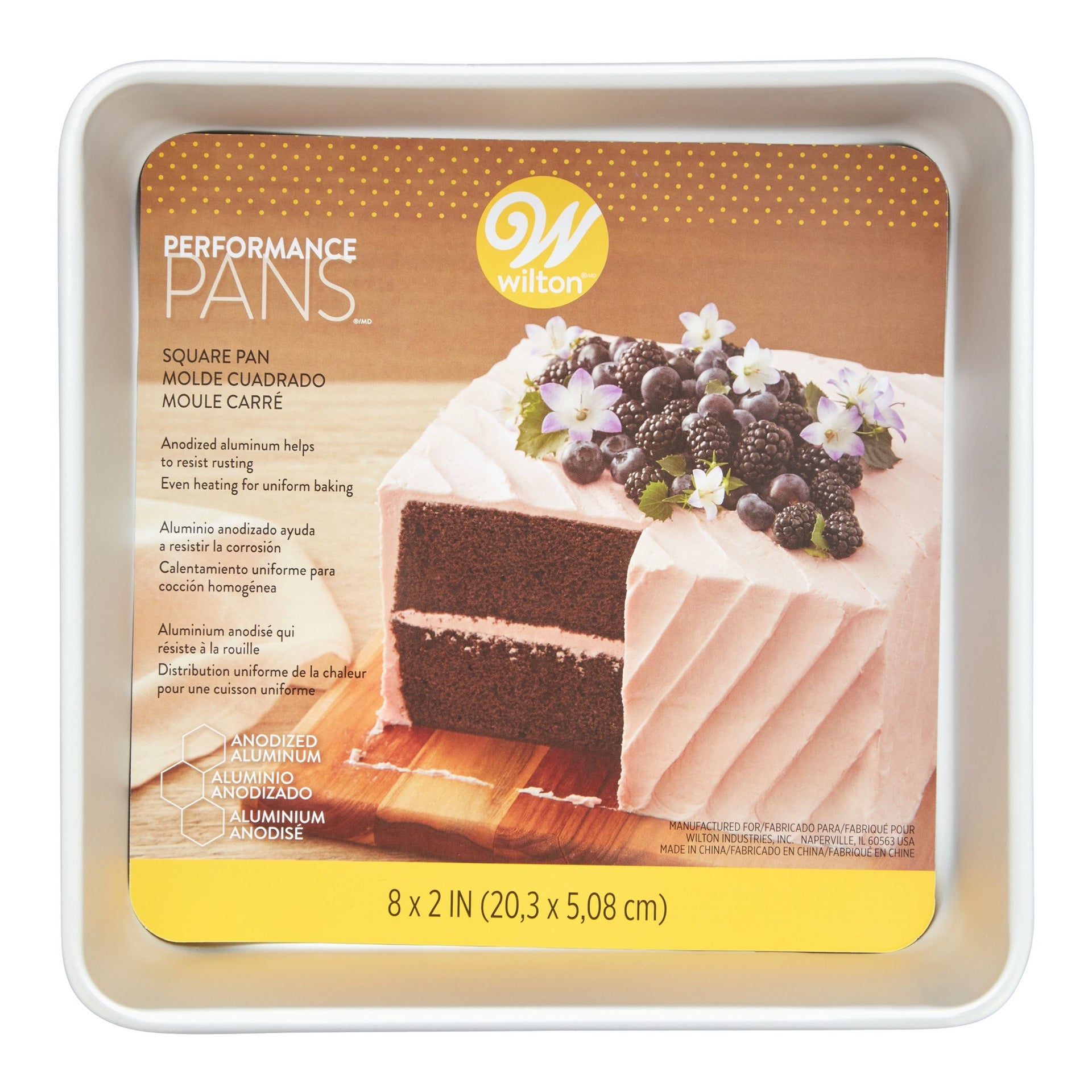 Wilton Performance Pans® Moule à Gâteau Carré 20x20 cm