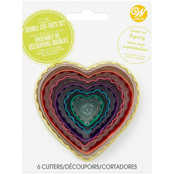 Wilton Emporte-pièces Double-face Cœur Set/6