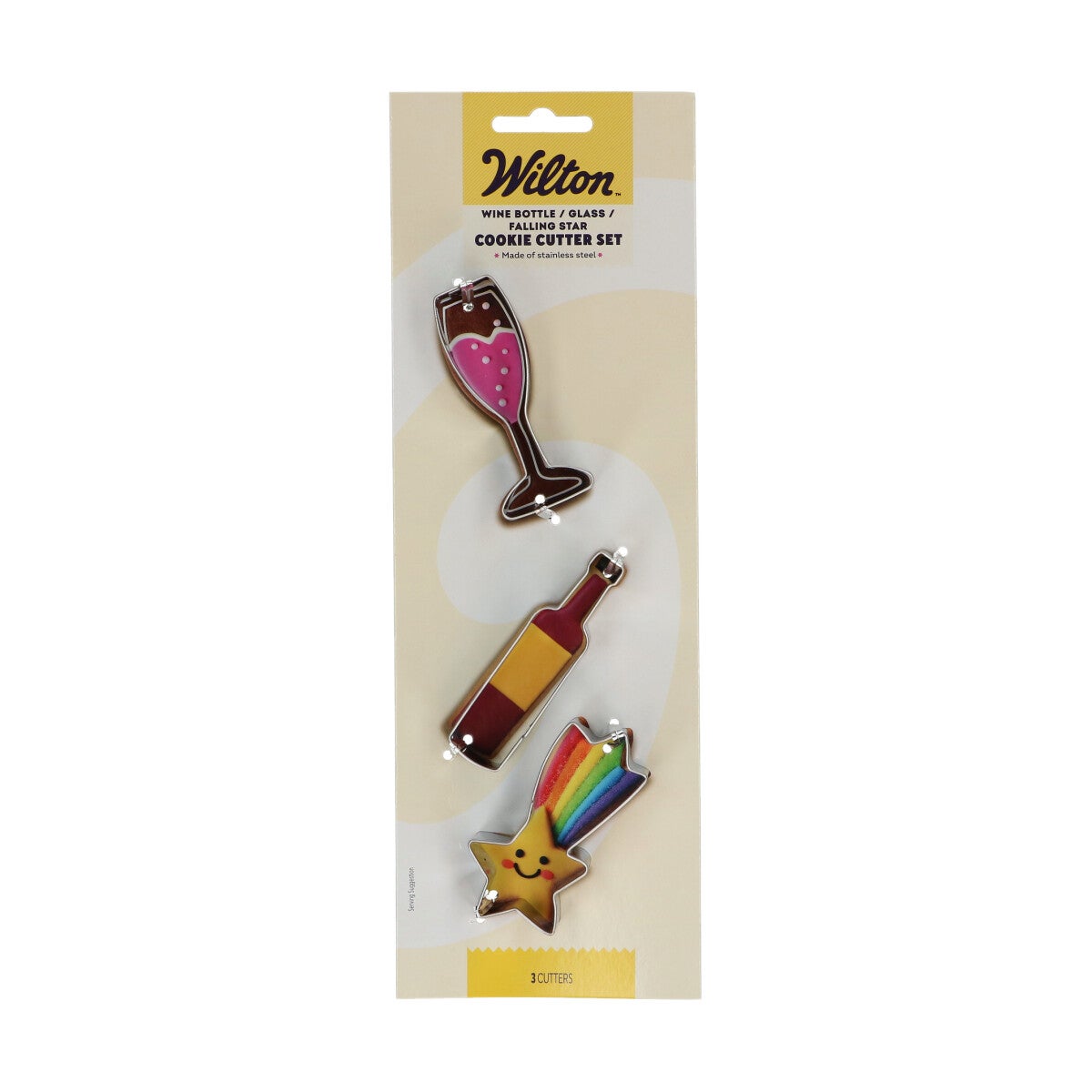 Wilton Emporte-pièce Bouteille de Vin - Verre - Étoile Filante - set/3