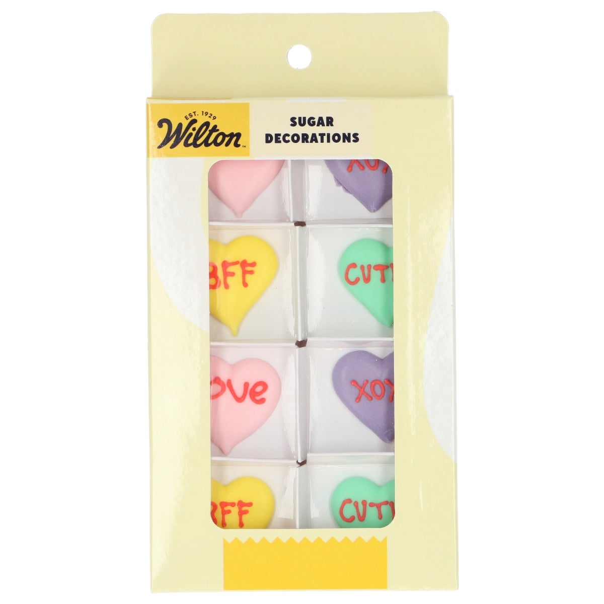 Wilton Décors en Sucre Petits mots d'amour set/8