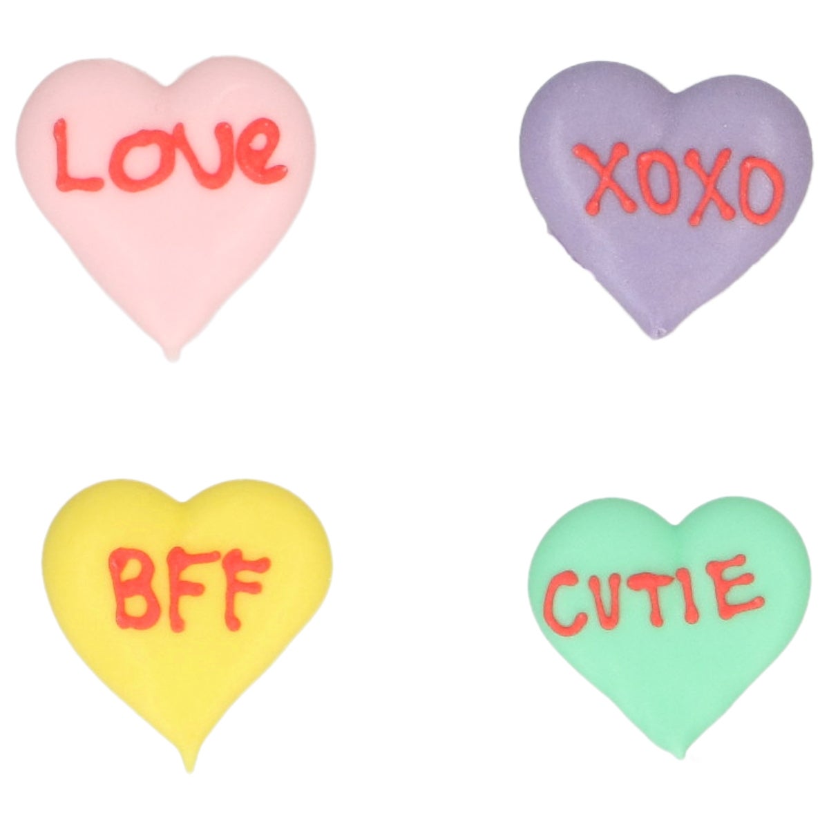 Wilton Décors en Sucre Petits mots d'amour set/8