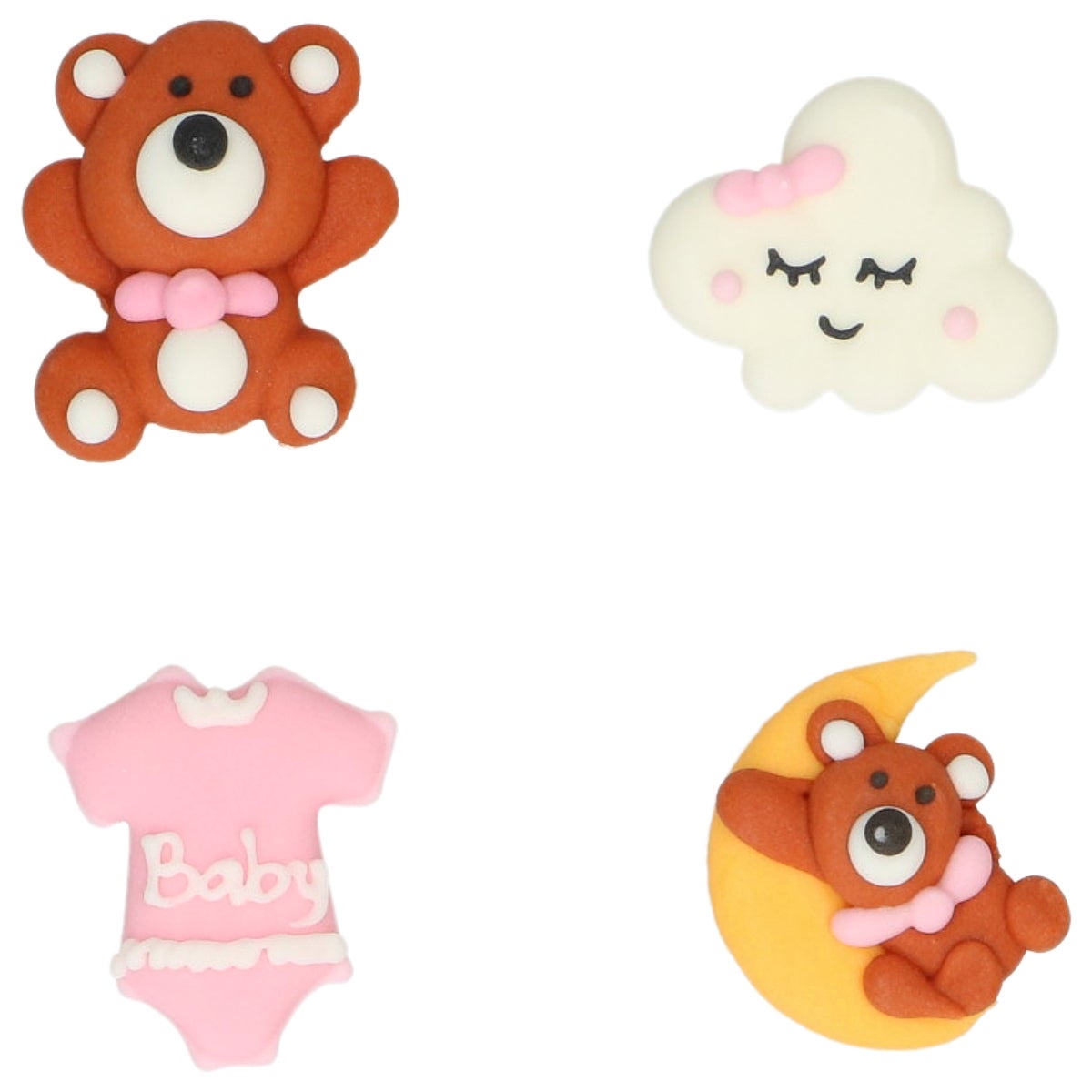 Wilton Décors en Sucre Bébé Rose set/8