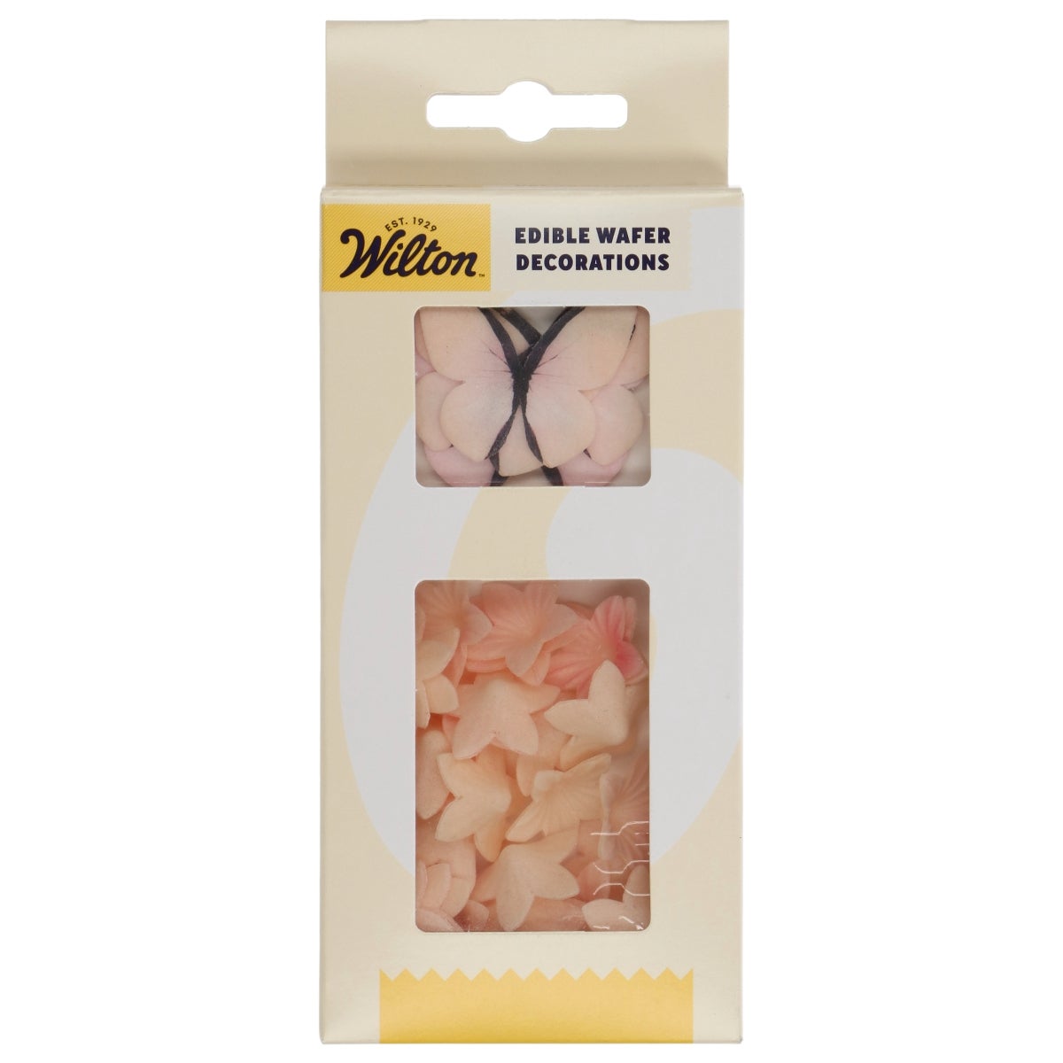 Wilton Décorations en Papier Comestibles Fleurs & Papillons Rose ombré set/30