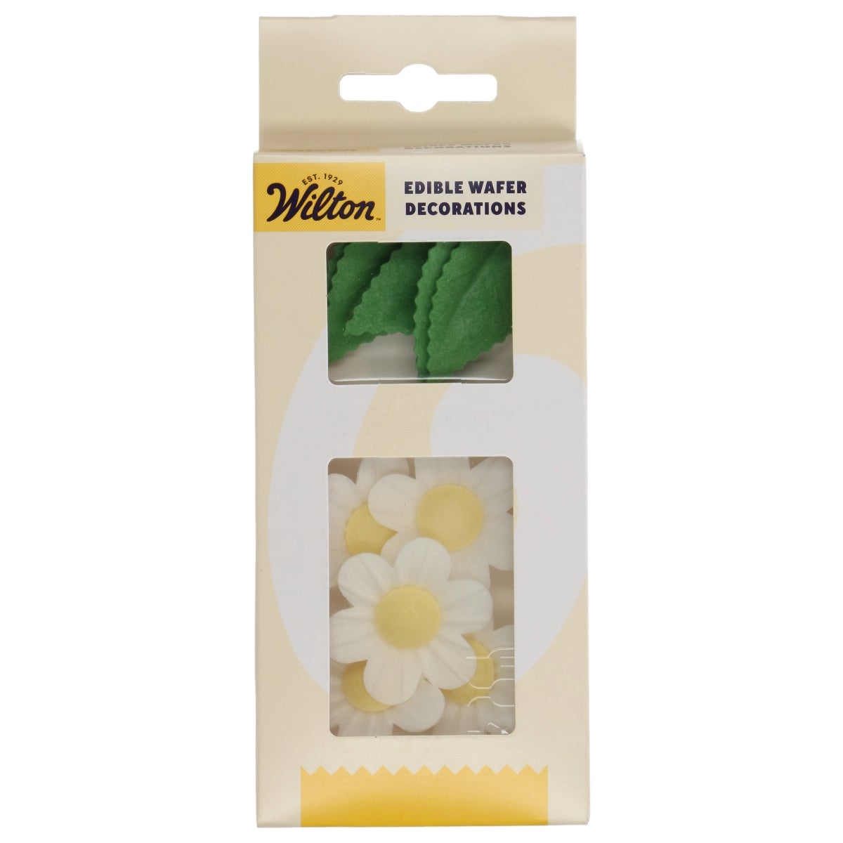 Wilton Décorations en Papier Comestibles Fleurs & Feuilles Blanc set/11