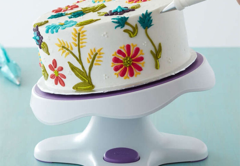 Plateau tournant à gâteau, support à gâteau rotatif, Outils de décoration  de Basis